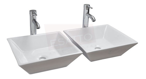 Esatto® Lavabo Moderno Maya Dual Oc-012 ¡llave Gratis! 2 Pza