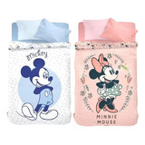 Acolchado Cuna Reversible 120 X 60 Bebe Piñata Minnie Mickey