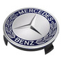 Tapa Cubo Centro Rin Mercedes Benz Plata Emblema 4 Piezas