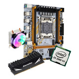 Kit Gamer Placa Mãe X99 Qiyida Ed4 Xeon E5 2680 V4 64gb + Co