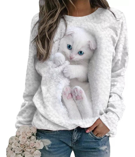 Bonita Sudadera 3d Para Niña Con Forma De Gato Y Perro