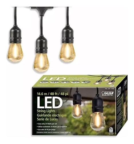 Tira Serie De Luces Led Vintage Paquete 10pz 240 Focos 1w