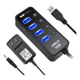 Concentrador Usb 3.0 Alimentado, Extensor Usb Concentra...