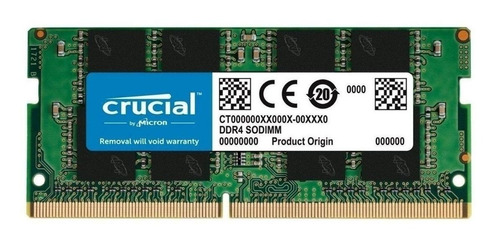 Memoria Ram Color Verde  8gb 1 Crucial Ct8g4sfs8266