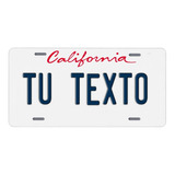 Placas Para Auto Personalizadas California Blanca