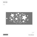 Stencil Plantilla Estrellas Milartes- 10x20cm- Sc 125