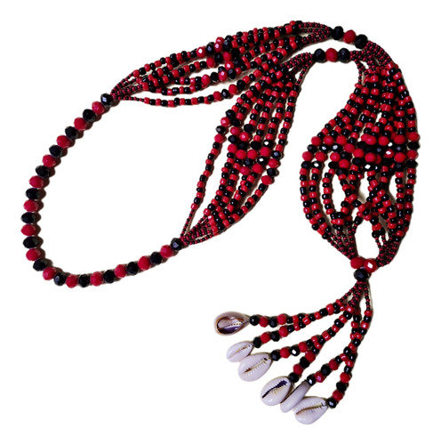 Collar Eleggua Mazo Elegua Para Carro 47 Cm Cristal 6 Hilos