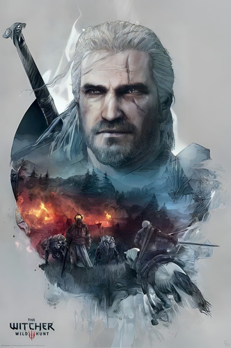 Poster The Witcher Autoadhesivo 100x70cm#1744