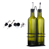 Set De 2 Botellas De Aceite De Oliva Y Vinagre Para Cocina