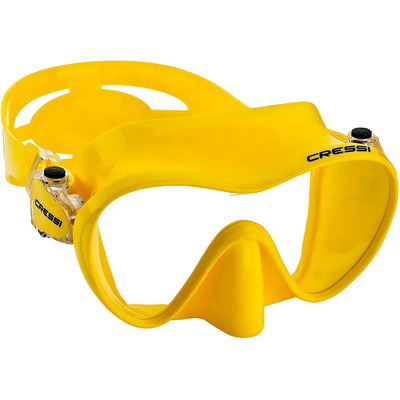 Visor Cressi F1 Frameless Buceo, Snorkeling Y Apnea Amarillo | Envío gratis