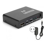 1x1 4k 60hz Hdmi 2.0 Extractor De Audio Digital Óptico Spli