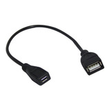 Cable Usb 2.0 A Hembra A Micro B Hembra, 9 In/negro