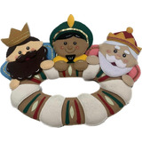 Corona De Navidad Rosca De Los Tres Reyes Magos Fieltro 45cm