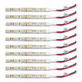 10 Tiras De Luces Led Rojas 5050, Impermeables, 10 Cm, Dc, 1