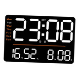 Reloj De Pared Digital Con Pantalla Grande, Led, Con Tim [u]