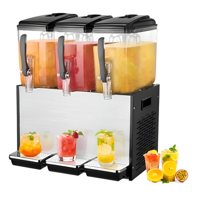 Dispensador De Bebidas Comercila Enfriador De Aguas 12lx3tan Plateado