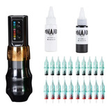 Kit Para Tatuar Maquina Tipo Exo Cartuchos Tinta Dynamic