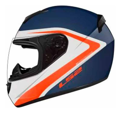 Casco Para Motocicleta Cerrado Ls2 Radical Azul