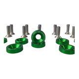 Arandelas Aluminio Moto Auto Atv Ftx 6mm M6 X10u Verde