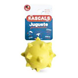 Rascals Pelota Vinilo Erizo Chifle Juguete Antiestrés Perro Color Amarillo