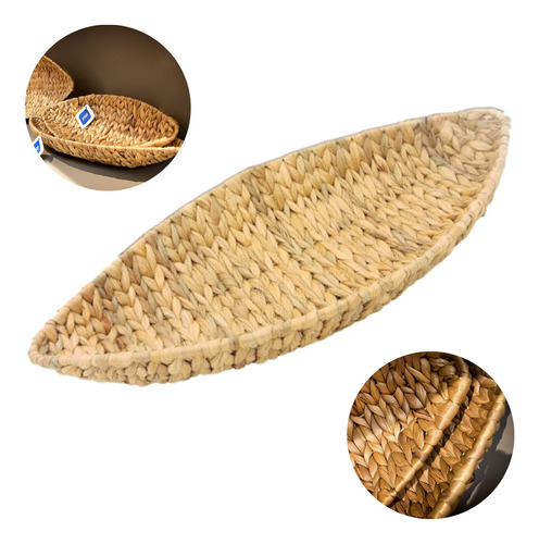 Fruteira Cesta Oval Seagrass Natural 38cm