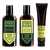 Kit Sobrebarba - Shampoo Barba + Balm + Modelador Lemon Drop