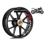 Adesivo Premium Roda Moto Bmw S1000rr  Preto Vermelho.