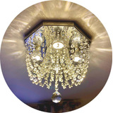 Lustre Octagonal 30x30 Cristal Legitimo K9 Montado Luxo