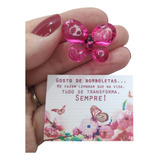 50 Borboleta Pink Imã Lembrancinha Outubro Rosa + Tags