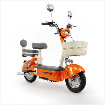 Bicicleta Electrica Neutron Alarma Luz Led Velocidad 35km/h Color Naranja