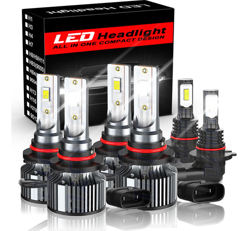 Kit Faros Luz Led Hb3 Hb4 H10 30000lm Para Gmc Haz Alta/baja