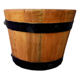 Maceta Madera Rustica Pequeña Diámetro 17 Cm Altura 13cm