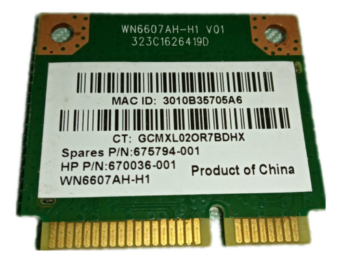 Placa Wifi Notebook Touchsmart 15-b Wn6607ah-h1 V01