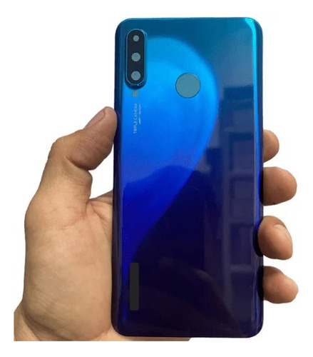 Tapa Trasera Huawei P30 Lite Con Cristal Camara 48 Mp Azul