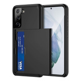 Funda Jiunai S21 Galaxy Shell Wallet/negro