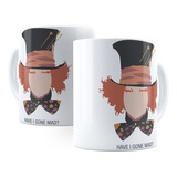 Caneca Chapeleiro Maluco 325ml Cerâmica + Caixa Presente