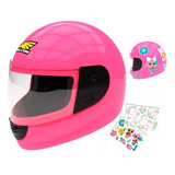 Casco Para Moto Integral Halcon H5 Kids Rosa Xs 54 Cm