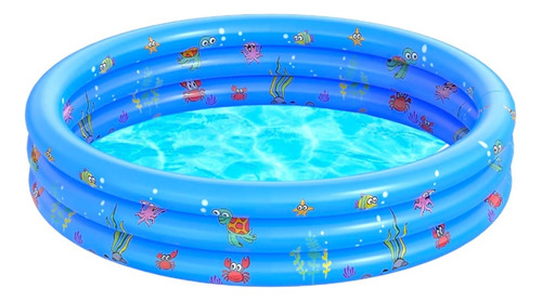 Piscina Inflable Plástico Niño 3 Anillos 120x40cm Verano Ts