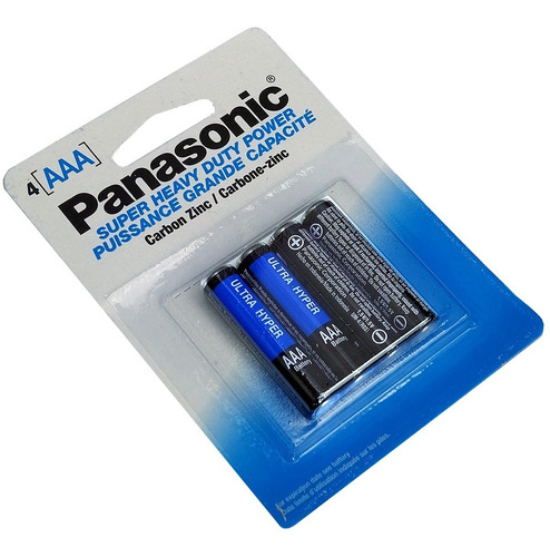 Baterias Pilas Aaa Panasonic Ultra Heavy Duty Paquete De 4