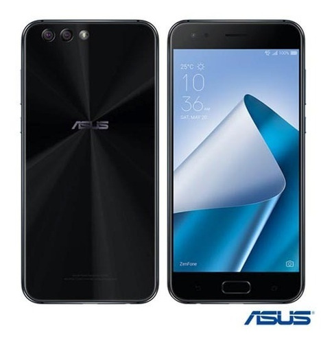 Celular Zenfone 4 Preto Asus 5,5  4gb 64gb 12+8mp