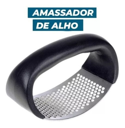 Amassador Espremedor Alho Triturador Manual Portátil Em Inox