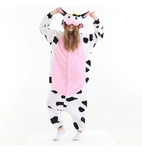 Pijama De Vaca Para Mujer Y Hombre, Pijama Polar Para