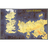Cuadro Mapa Mundo Conocido - Game Of Thrones Juego De Tronos
