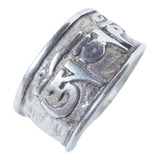 Anillo Om Mani Padme Hum Mantra Clarifica La Mente Plata 925