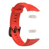 Pulseira De Silicone Para Huawei Band 6 Colorida Cor Vermelho