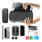 Kit De Accesorios Estuche Para Nintendo Switch Oled 17 En 1