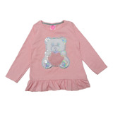 Remera Unicornio Oso Glitter Lentejuelas Tiktok  Nena Niña 