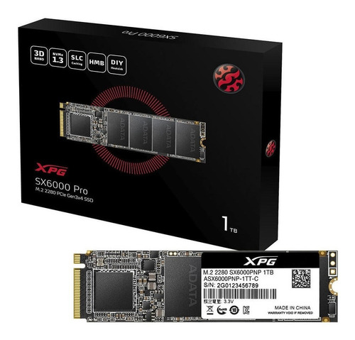 Unidad De Estado Solido Ssd Adata Xpg Sx6000 1tb M.2 2280 Pc