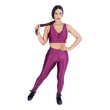 Kit Top E Legging Cirre 3d Fitness Caminhada Cintura Alta