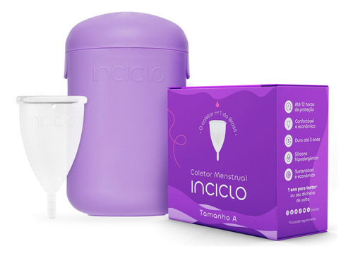 Kit Coletor Menstrual Inciclo + Cápsula + Todos Os Tamanhos